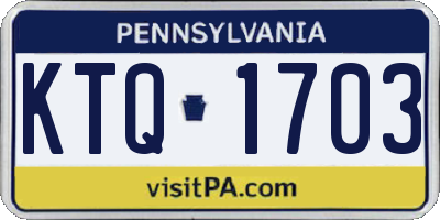 PA license plate KTQ1703