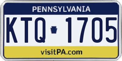 PA license plate KTQ1705