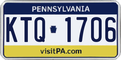 PA license plate KTQ1706