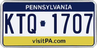 PA license plate KTQ1707