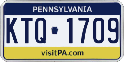 PA license plate KTQ1709