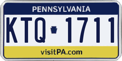 PA license plate KTQ1711