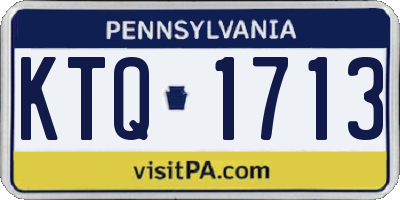 PA license plate KTQ1713