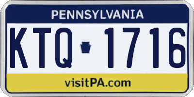 PA license plate KTQ1716