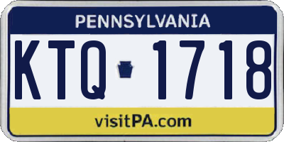 PA license plate KTQ1718