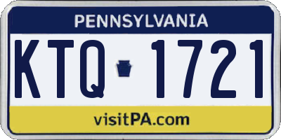 PA license plate KTQ1721