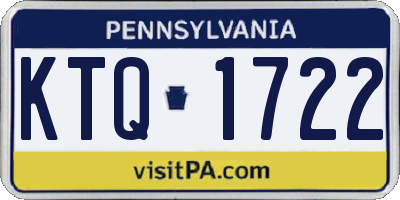 PA license plate KTQ1722