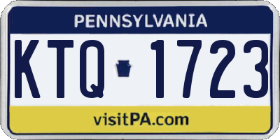 PA license plate KTQ1723