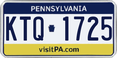 PA license plate KTQ1725