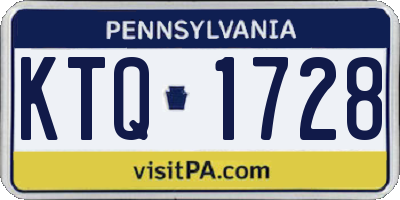 PA license plate KTQ1728