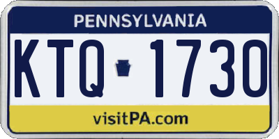 PA license plate KTQ1730