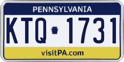PA license plate KTQ1731