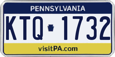 PA license plate KTQ1732