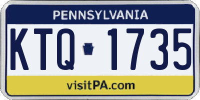 PA license plate KTQ1735