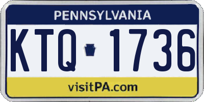 PA license plate KTQ1736