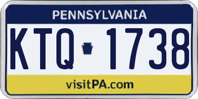 PA license plate KTQ1738