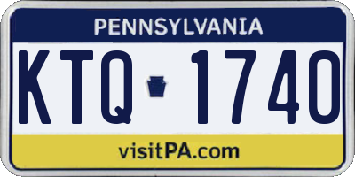 PA license plate KTQ1740