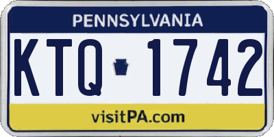 PA license plate KTQ1742