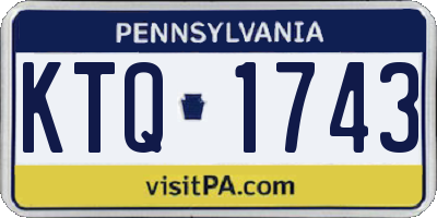 PA license plate KTQ1743