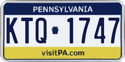 PA license plate KTQ1747