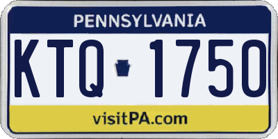 PA license plate KTQ1750