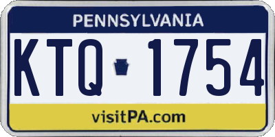 PA license plate KTQ1754