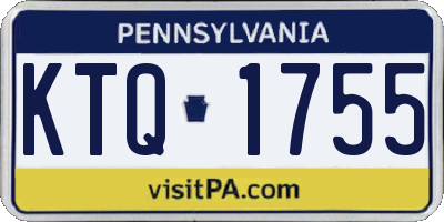 PA license plate KTQ1755