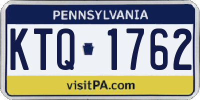 PA license plate KTQ1762