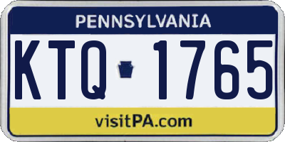 PA license plate KTQ1765