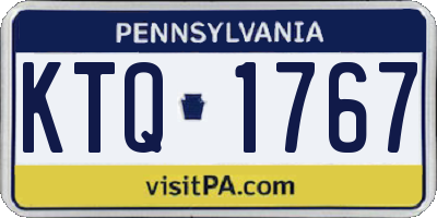 PA license plate KTQ1767