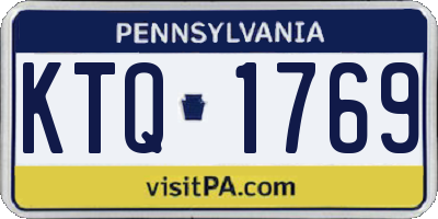 PA license plate KTQ1769