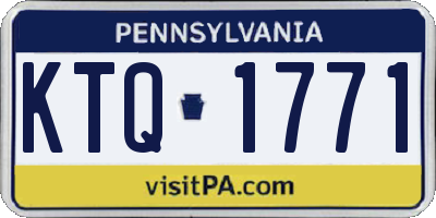 PA license plate KTQ1771