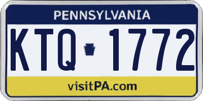 PA license plate KTQ1772