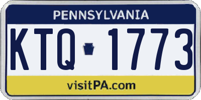 PA license plate KTQ1773