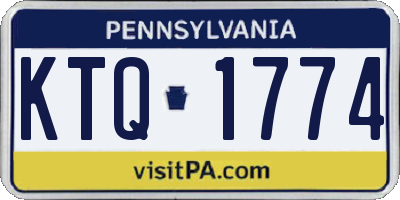 PA license plate KTQ1774