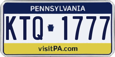 PA license plate KTQ1777