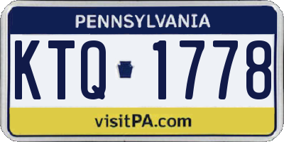 PA license plate KTQ1778