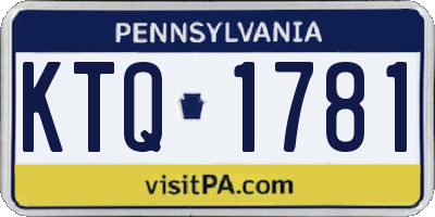 PA license plate KTQ1781