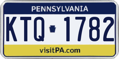 PA license plate KTQ1782