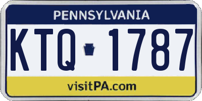 PA license plate KTQ1787