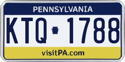 PA license plate KTQ1788
