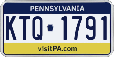 PA license plate KTQ1791