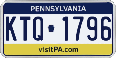 PA license plate KTQ1796