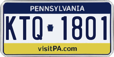 PA license plate KTQ1801