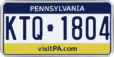 PA license plate KTQ1804