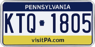 PA license plate KTQ1805