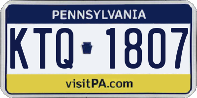 PA license plate KTQ1807
