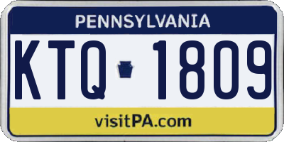 PA license plate KTQ1809