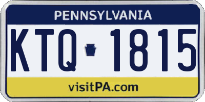 PA license plate KTQ1815