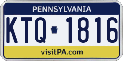 PA license plate KTQ1816